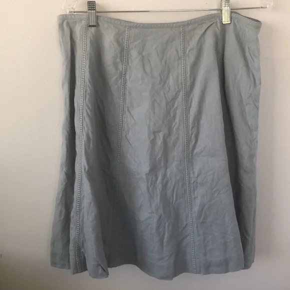 Boden Pale Blue 100% Linen‎ Skirt Sz 12 - EUC - Picture 2 of 10